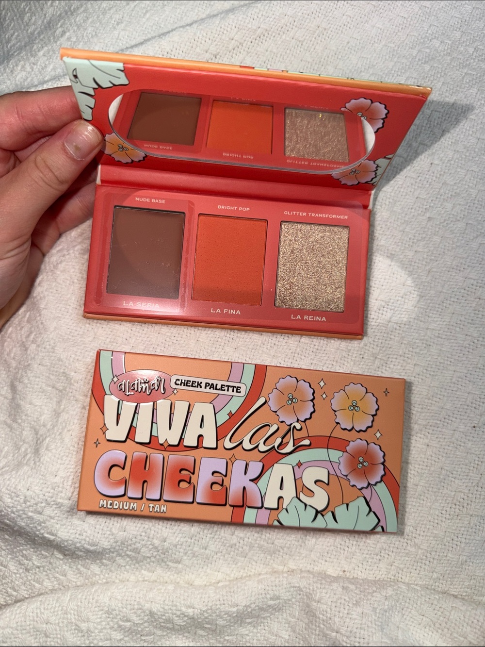 Viva Las Cheekas Cheek Palette - Peachy Coral & Shimmer